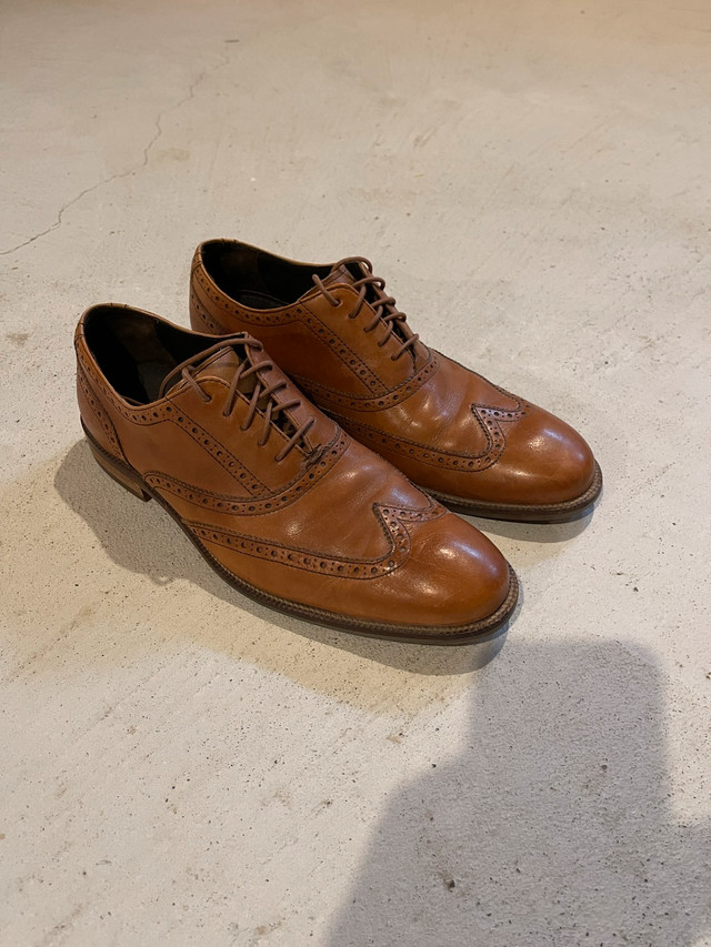 Cole Haan Tan Wingtip leather shoe, size 10, Men in Men's Shoes in Markham / York Region - Image 2