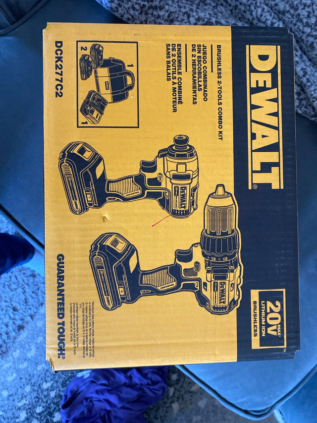 Dewalt brushless 2 tool combo drill kit.  in Power Tools in La Ronge