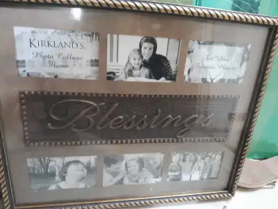 Showcasing your cherished memories is easy with this Kirkland's photo collage frame, designed to hol...