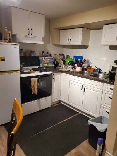 Bachelor Apartment Available, everything included, full size kitchen and living area. It's on a bus...