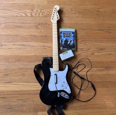 Wired Fender Guitar for RockBand on Xbox 360 Controller may work on some Guitar Hero Games too