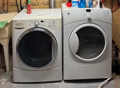 Kenmore front load washer GE dryer has wifi. Not a set but they work perfectly. Not sure how old the...
