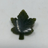 Green Maple Leaf Brooch Pin