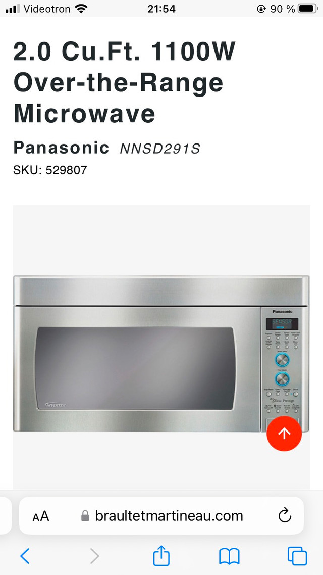Micro-ondes hotte Panasonic | Fours à micro-ondes et cuiseurs | Ville de  Montréal | Kijiji