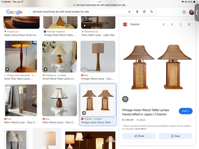 Vintage all wood lamp set in Home Décor & Accents in City of Toronto - Image 3