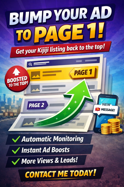 Get Your Kijiji Ads Back to Page 1 – Automatically, View more