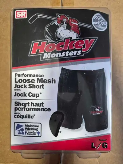 Hockey Monsters Loose Mesh Jock Short Large, View more