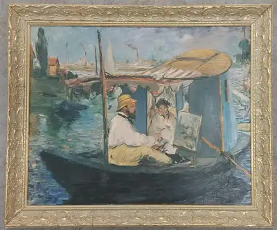 MANET: MONET IN HIS FLOATING STUDIO (fine art reproduction), View more