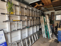 Garage Sale: Painting equipment, ladders and tools
