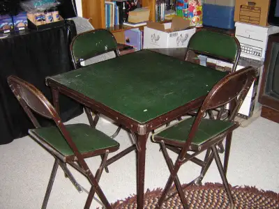 Vintage Card Table & Chairs, View more