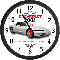 2001 Chevrolet Corvette (Quicksilver Metallic) Custom Wall Clock