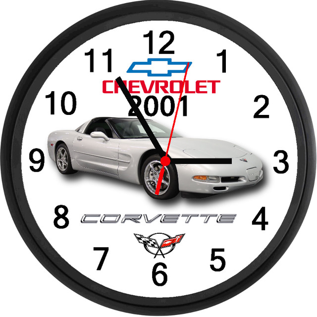 2001 Chevrolet Corvette (Quicksilver Metallic) Custom Wall Clock in Other in Hamilton