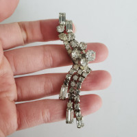 Vintage Glamourous Crystal Dangle Clip-on Earring