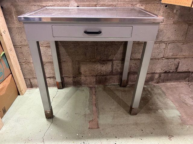 Industrial shop table / Craft desk (read description) in Industrial Shelving & Racking in Hamilton