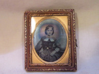 Small ~ Tin Type Photograph with Beautiful Frame