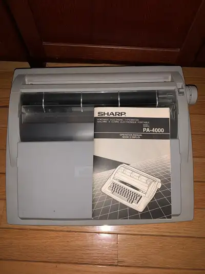 Up for sale a vintage typewriter from Sharp model PA-4000. Fully functional, might need to replace c...