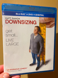 Blu-ray RARE ( NEUF et SCELLÉ ) Downsizing 2017 Avec Matt Damon!