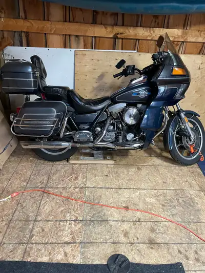 1986 Harley Davidson fxrd touring survivor bike .53,000 miles serviced.by Harley dealer rare blue gr...