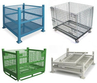 Wire mesh bins, wire containers,wire mesh baskets, stacking bins