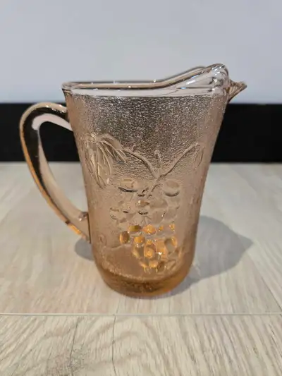 Vintage KIG Indonesia Pink Glass Creamer, View more