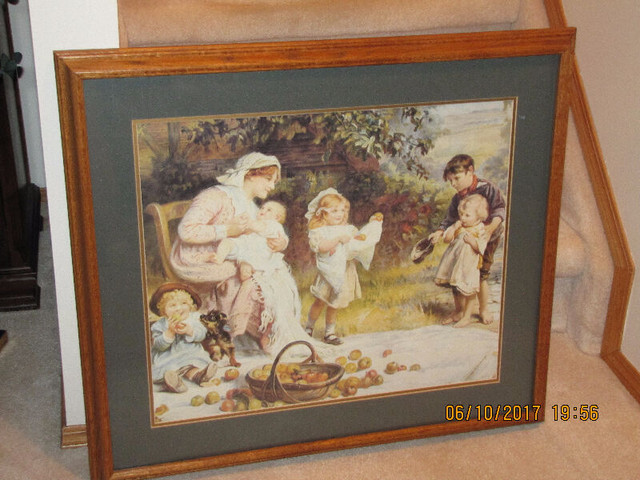 Framed Print - Mother & Children in 1800's in Arts & Collectibles in Red Deer - Image 3