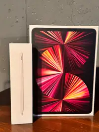 Apple iPad Pro 3rd Gen 11” with Apple Pencil and accessories