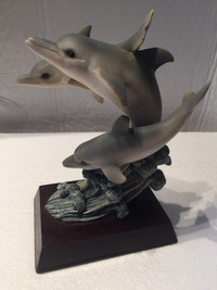 Vintage Ceramic Dolphin Figurine Sculpture.