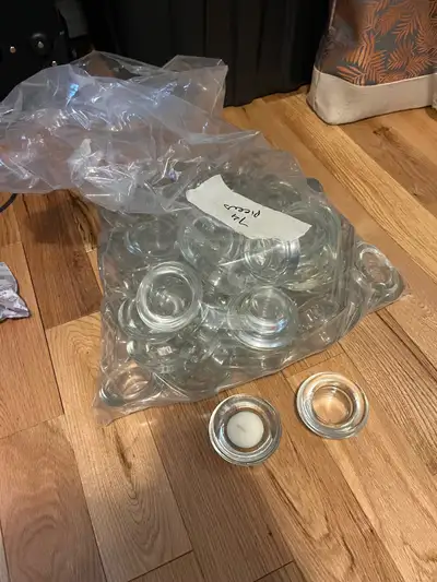 74 Glass Candle Holders most brand other used only 1 time, View more