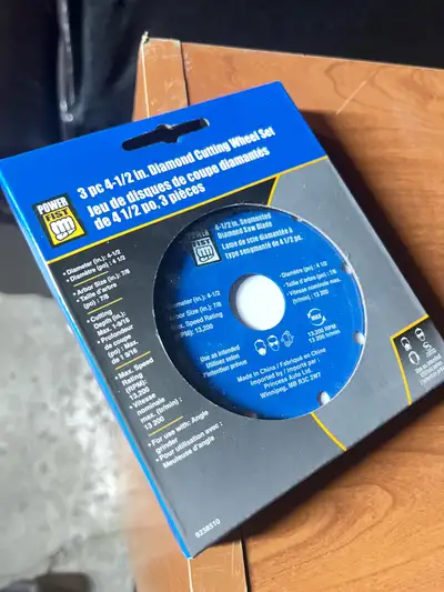 New 4 1/2” diamond blades 3 pieces, View more