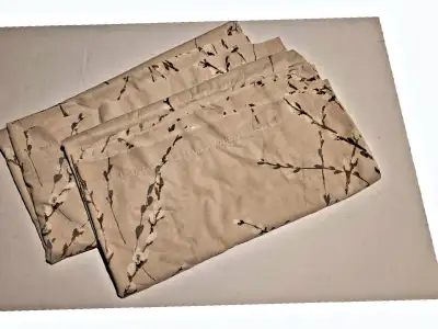 2 Draps plats vintage en polyester pour lit double, View more