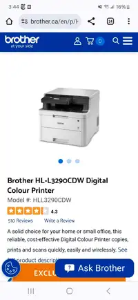 Printer: Brother HL-L4290CDW
