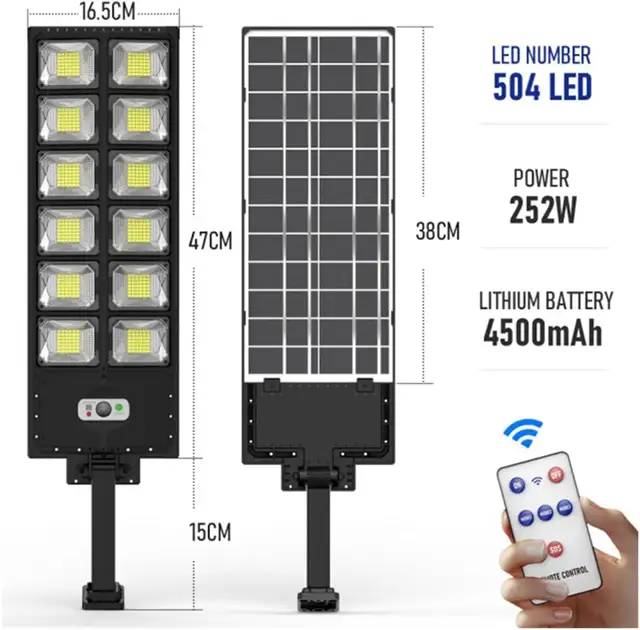 Solar Lights Outdoor, 504 LED Solar Street63007358865283121