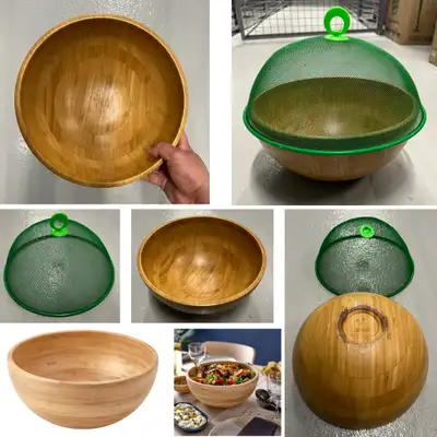 IKEA BLANDA MATT Serving Bowl (Bamboo) 11inch (w Mesh Cover), View more