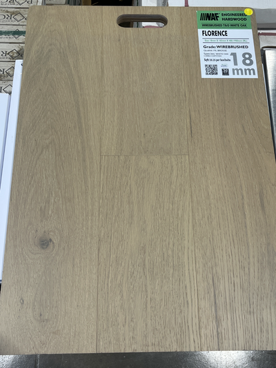 NAF ENGINEERED HARDWOOD "FLORENCE" WIREBRUSHED WHITE OAK 18MM, View more