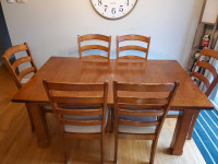 Solid wood 7 piece dining set