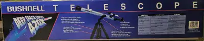 New and unopened box. Bushnell model 78-9512 deep space 420x magnification 700mm telescope with full...