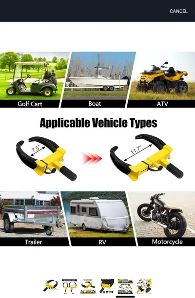 SELLING A NEW WHEEL LOCK ANTIE THEFT DEVICE THAT LOCKS ONE TIRE OF YOU'RE VIECHEL TO PREVENT IT FROM...
