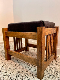 Mission-style Oak Footstool - Custom-made, Hand-crafted, Solid