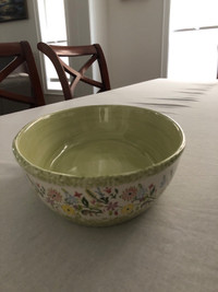 Hand painted ceramic serving bowl