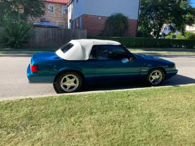 1993 Mustang LX 5.0 convertible. Very nice condition, southern car with upgrades including BBK short...