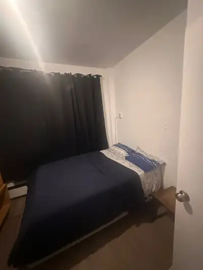 Furnished room available immediately to share two bedroom apartment with one other young professiona...