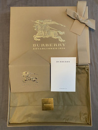 Burberry gift boxes and bags