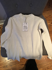 BNWT ZARA girl’s size 9 off white sweater