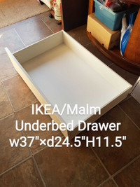 IKEA/Malm Underbed Storage Drawer (white) with nice wheels