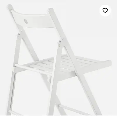 FRÖSVI Folding white chair with cushion, View more
