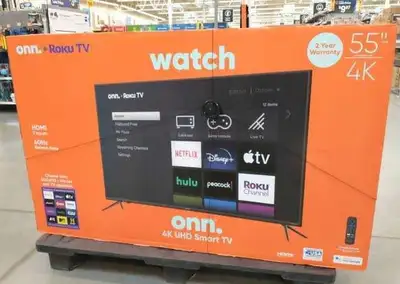 Onn 55" 4K UHD Roku Smart TV, View more