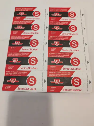 I'm SELLING TTC Fares CHEAPER * $3 each TOKEN (Adult ages 20-64) Compare to $3.35 TTC * $2 each SENI...