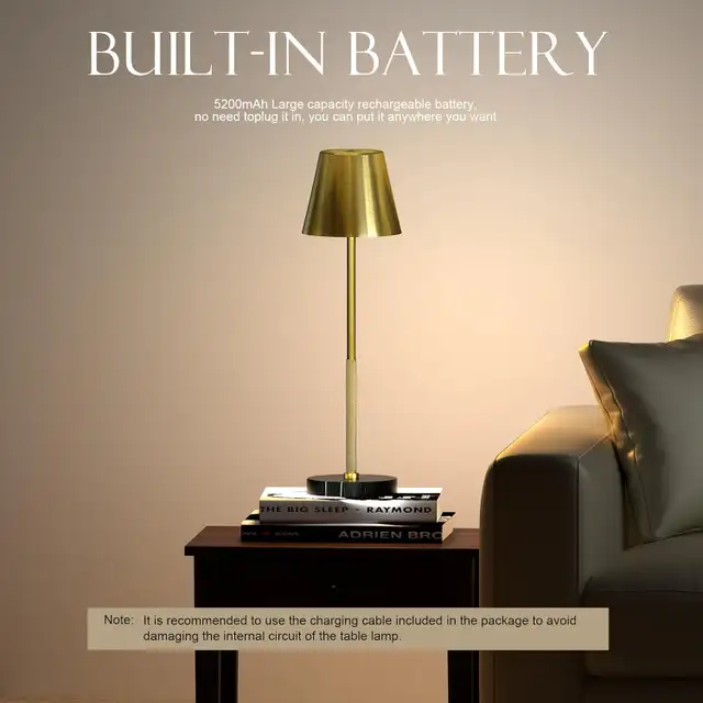 2 Pack Cordless Table Lamps, 5200mAh Rechargeable, 3-Color Touch in Indoor Lighting & Fans in Oshawa / Durham Region - Image 6