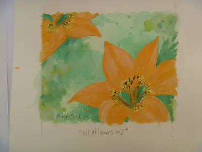 Wildflowers #2 - 4" x 5" ORIGINAL ART, View more