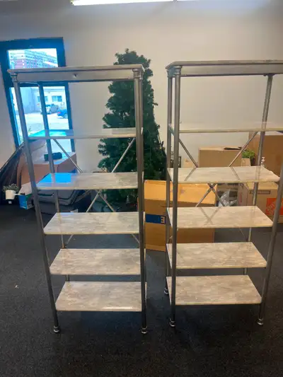2 Used Standing Shelves, View more